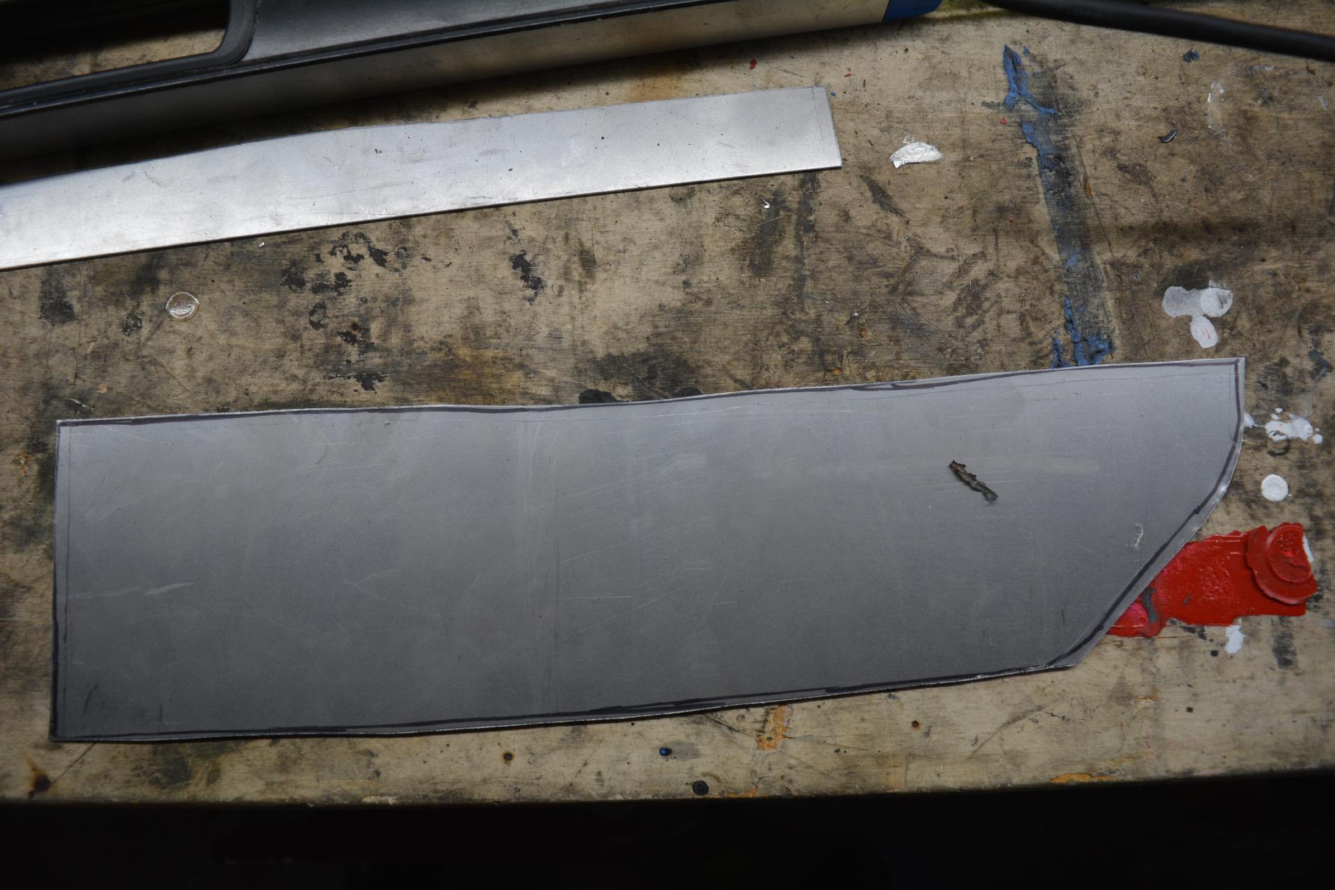 rough cut on the piece