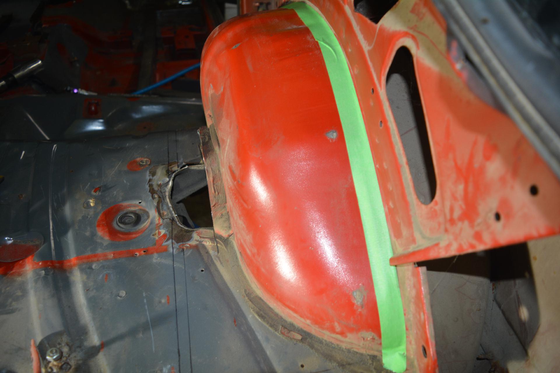 Measuring Out the old tub cut line