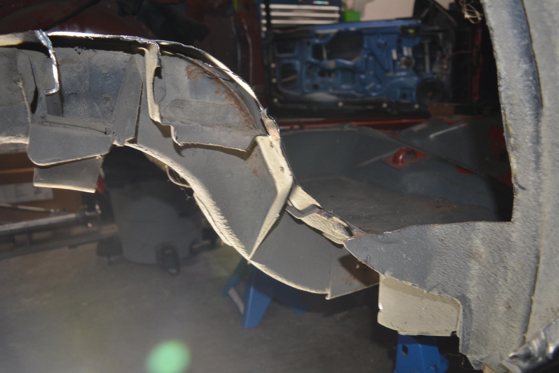 Majority of the tub removed