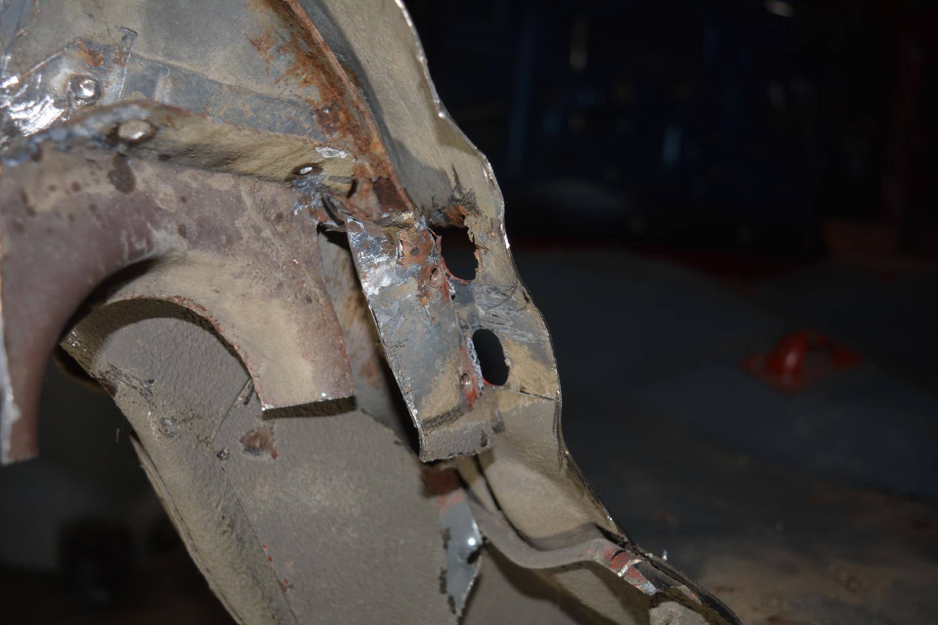 Made a bit of a mess removing this bracket Will need to fix the holes