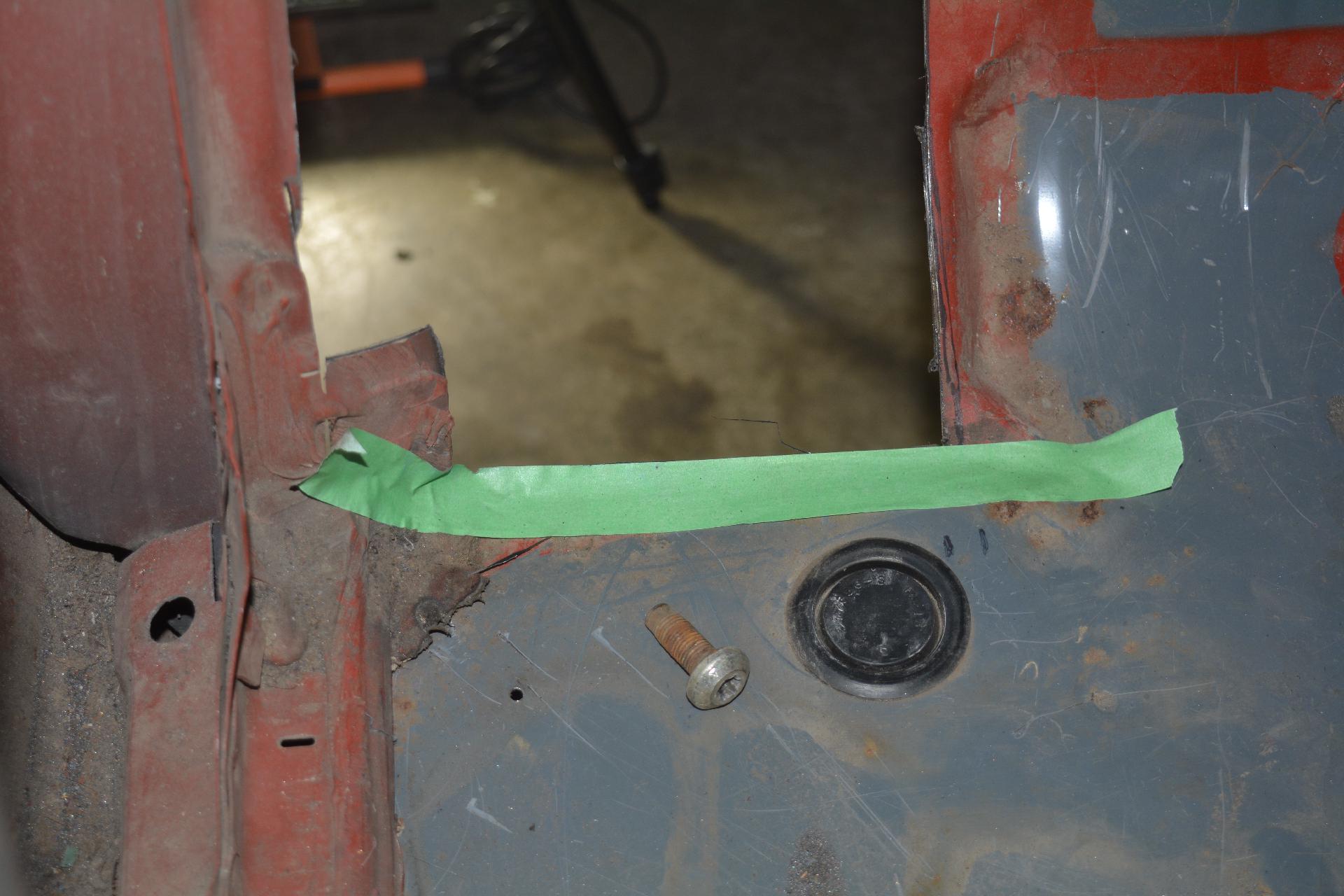 Making a strait cut along the bottom