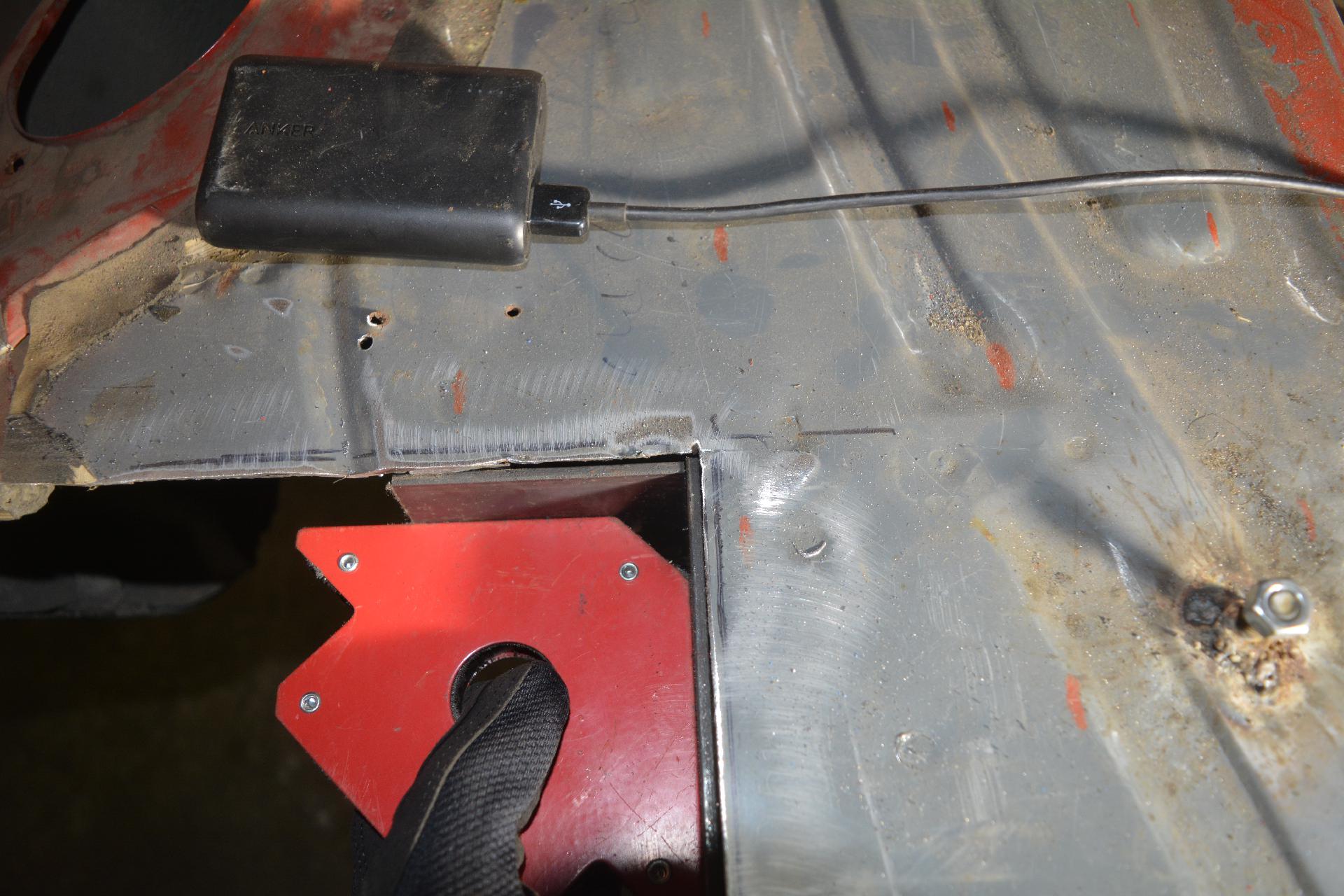 sInitial Frame plate fit up, need to trip the frame back 1/8 inch