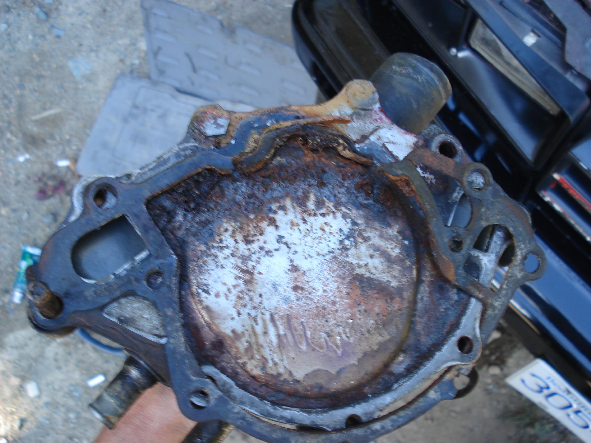Old water pump and gasket