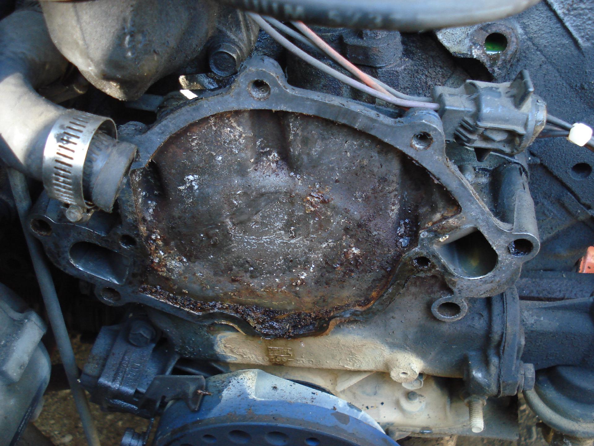 Old water pump and gasket