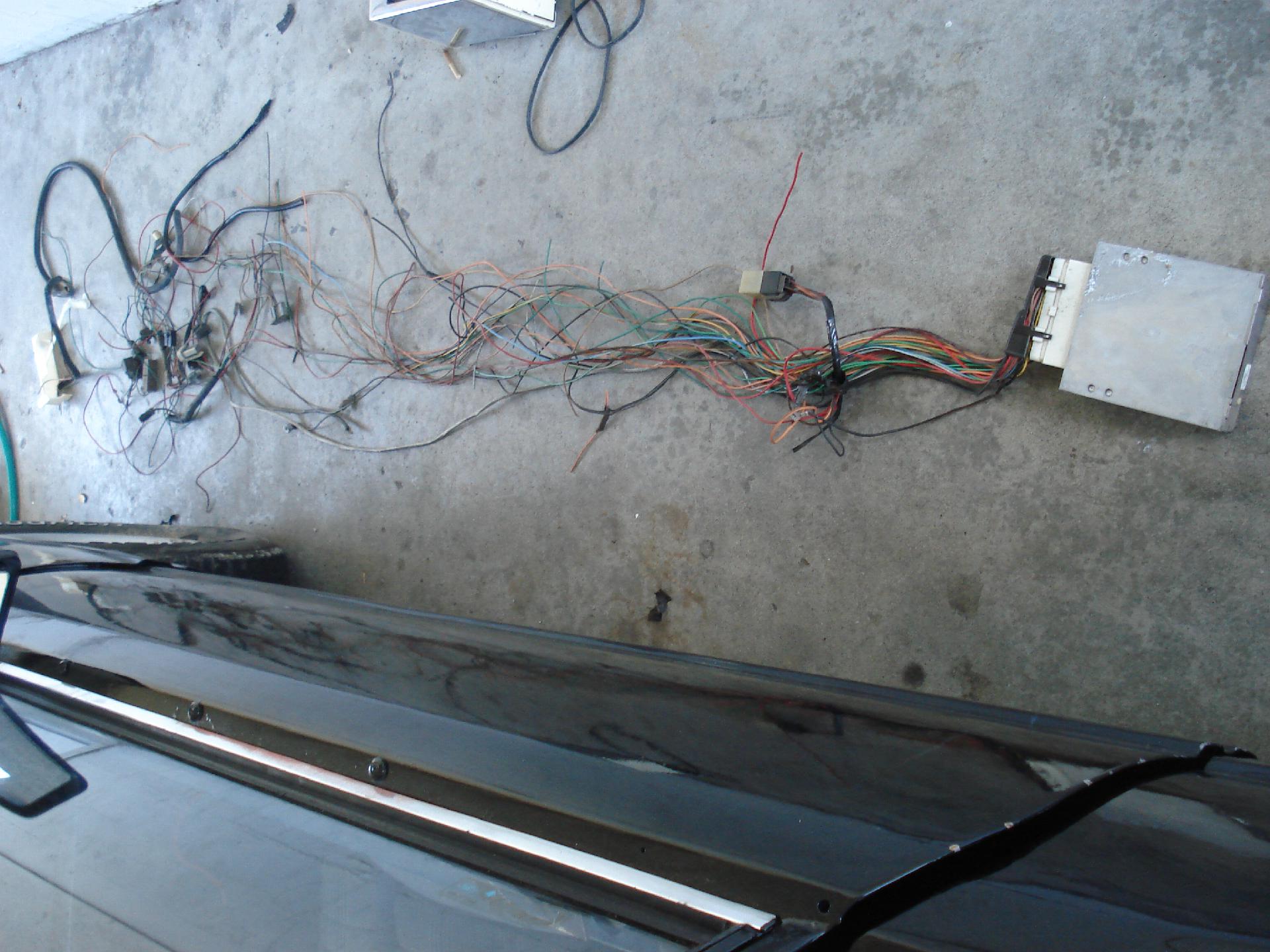 Old computer harness removed from car