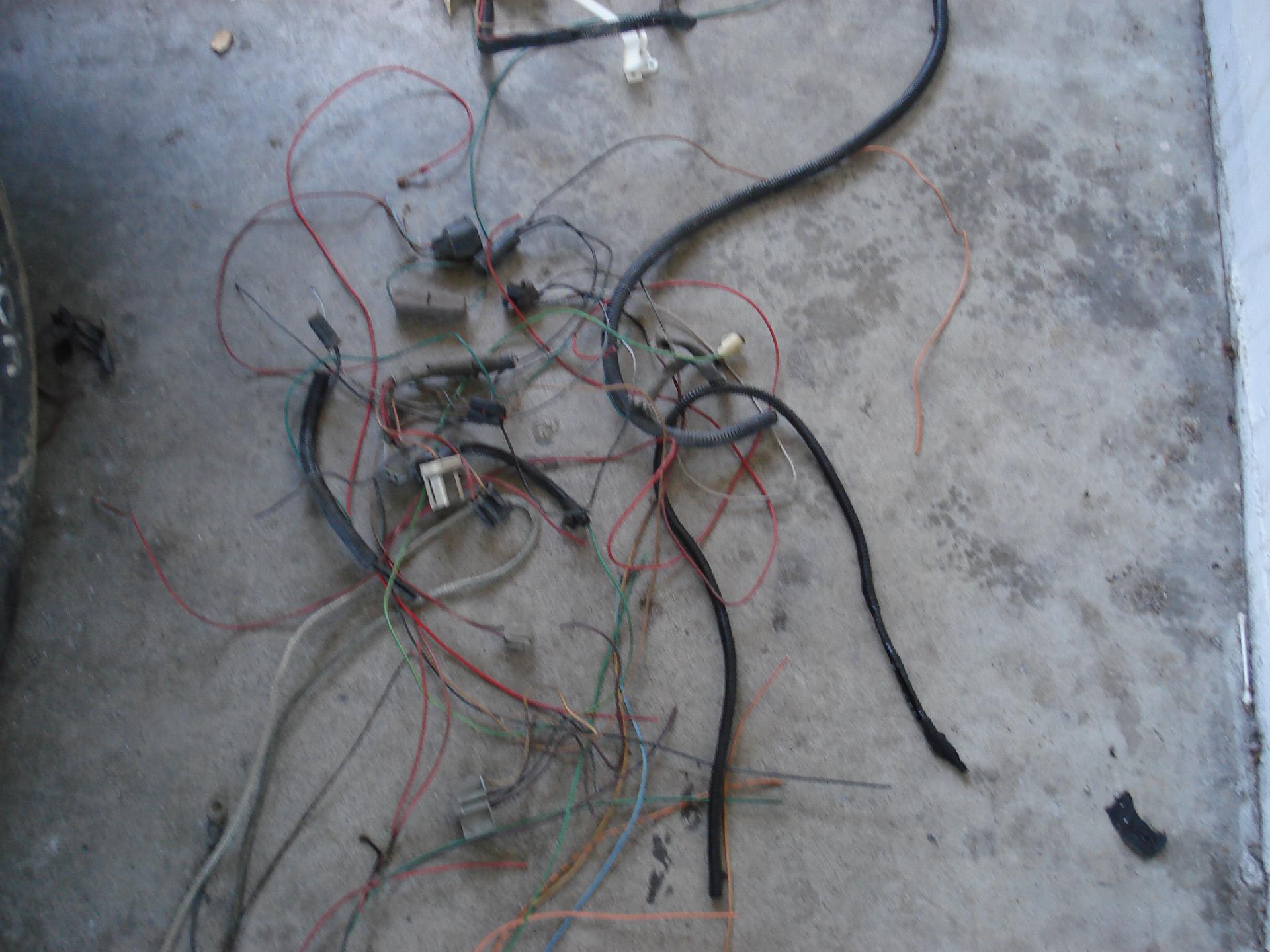 Engine harness removed