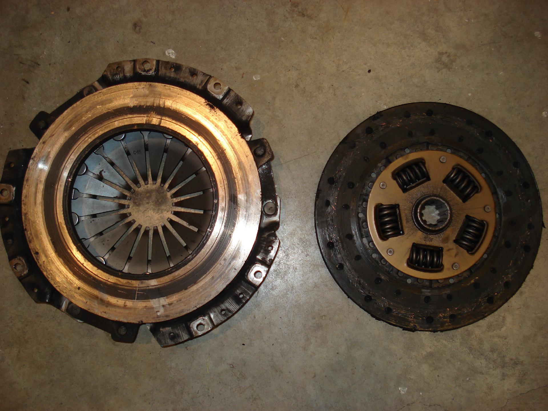 Old clutch and pressure plate