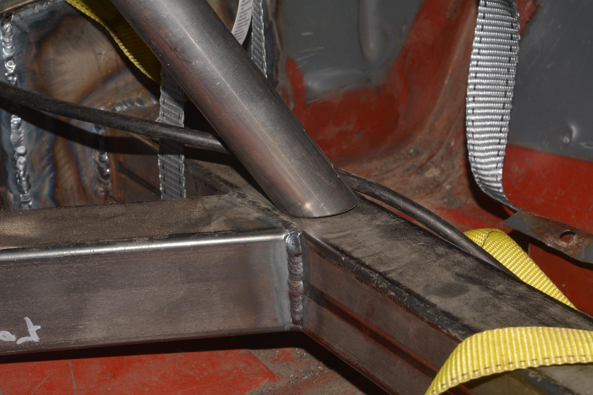 Where the subframe connector will land on the subframe connector