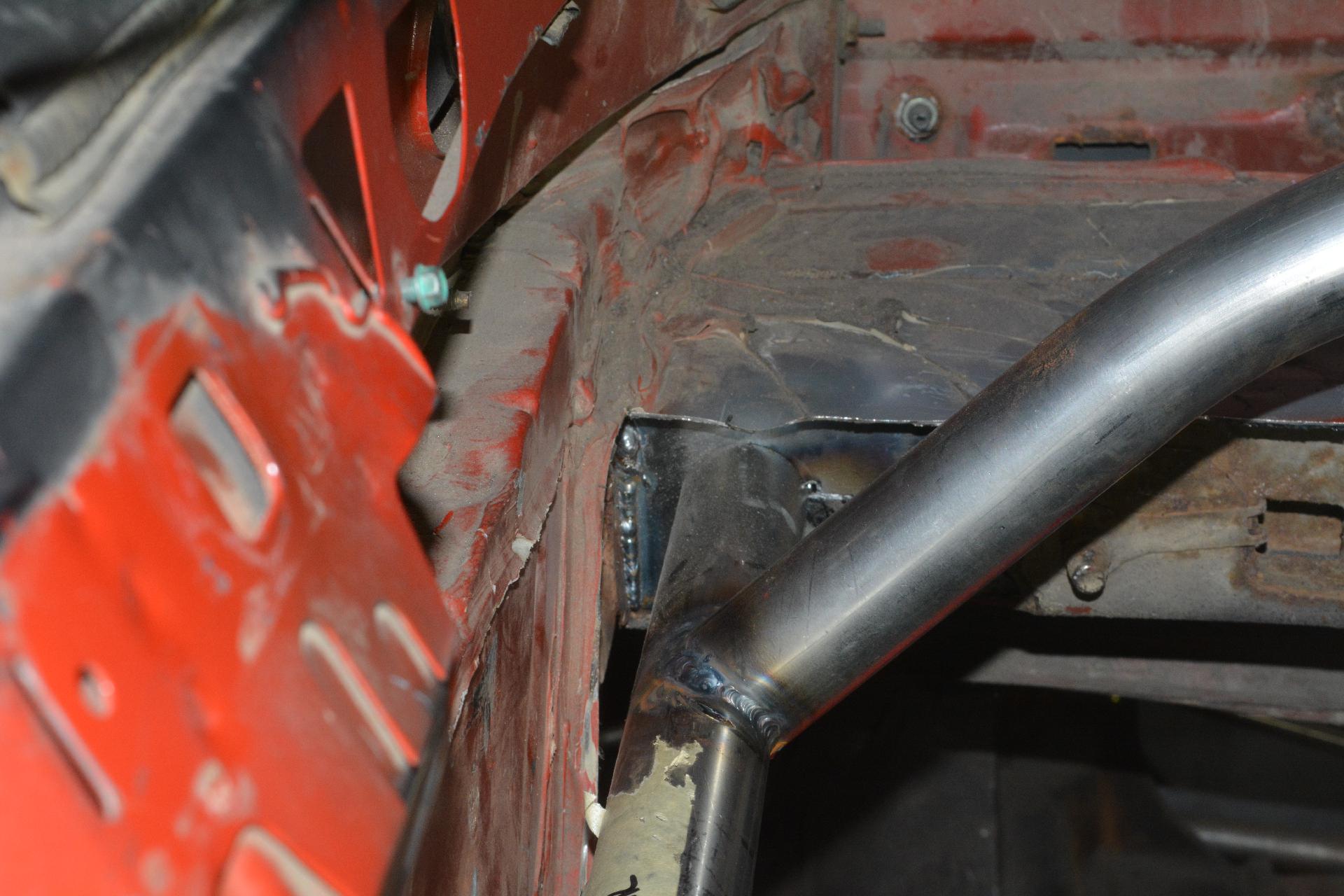 Rear cross bar plates welded in, rear bars welded in