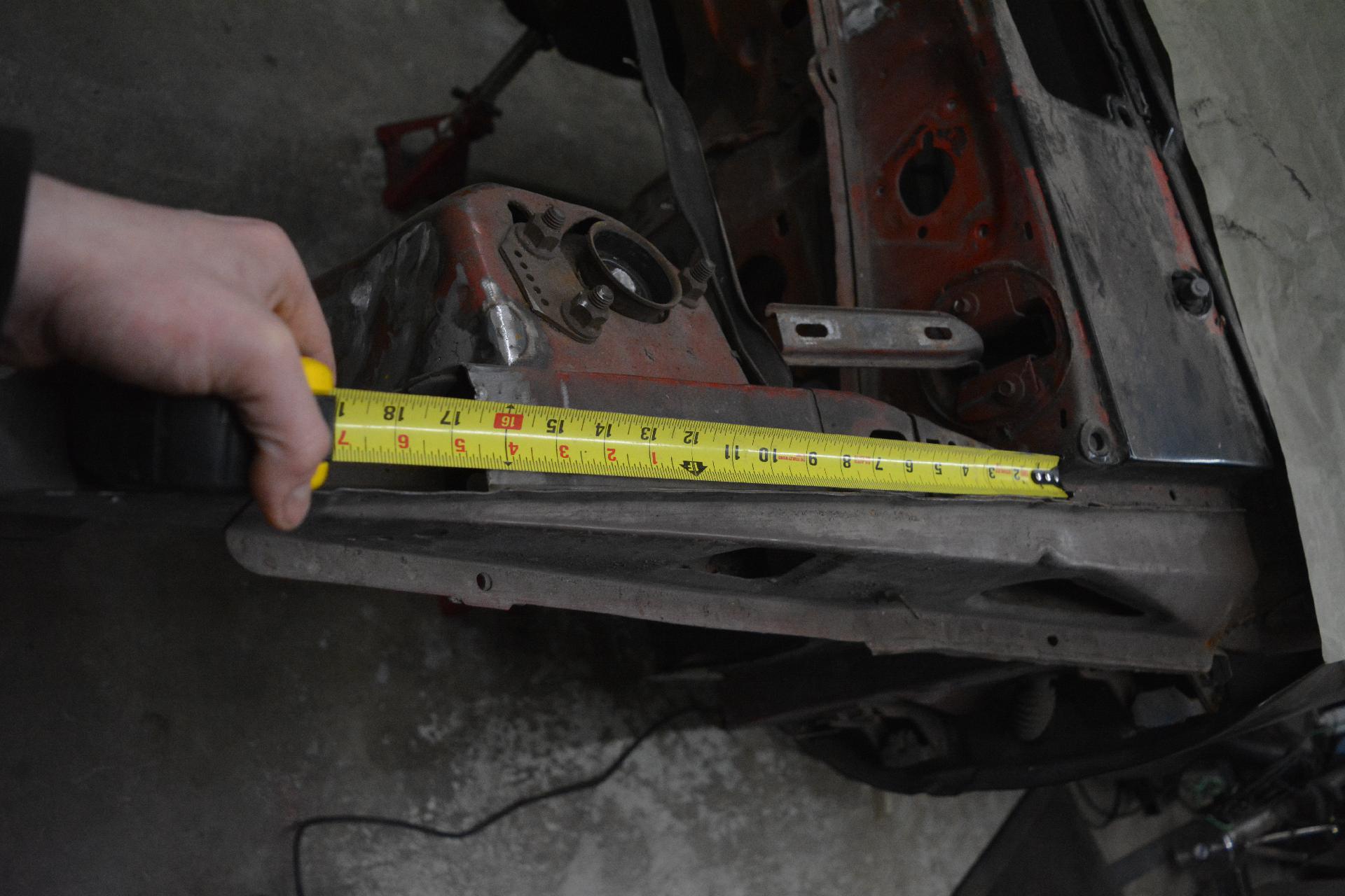 Showing where I'm measuring from