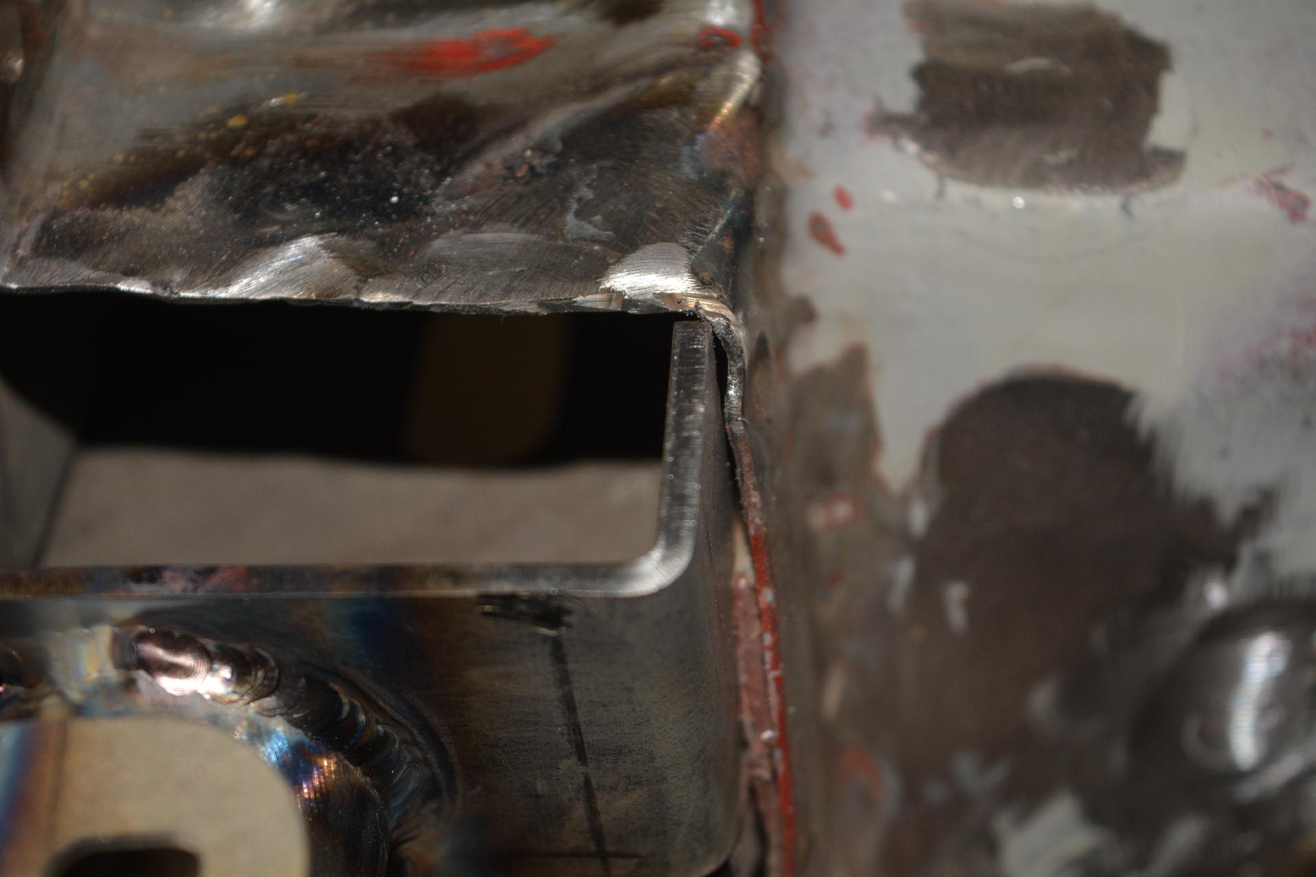 Extra piece of metal on the inside
